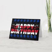 コスタリカ国旗の愛国的誕生日 カード (正面)