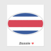 コスタリカ国旗の楕円 シール (シート)