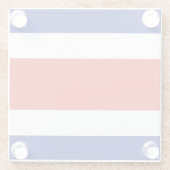 コスタリカ国旗を持つガラスのコースター ガラスコースター (裏面)