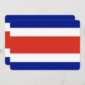 コスタリカ国旗を持つ愛国的招待状 招待状 (正面/裏面)