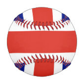 コスタリカ国旗を持つ愛国野球 野球ボール (裏面)