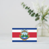 コスタリカ国旗&コート・オブ・アームズ,コスタリカ国旗 名刺 (スタンド正面)