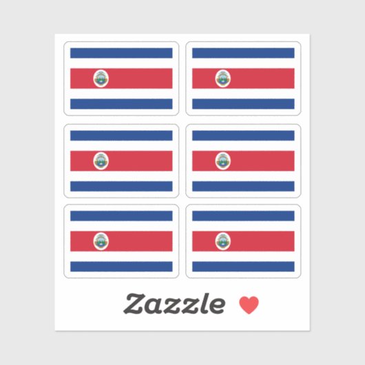 コスタリカ国旗 シール (シート)