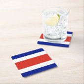 コスタリカ国旗 スクエアペーパーコースター (インサイチュ)