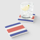 コスタリカ国旗 ストーンコースター (横)