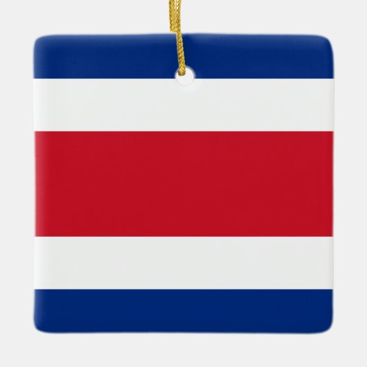 コスタリカ国旗 セラミックオーナメント (正面)