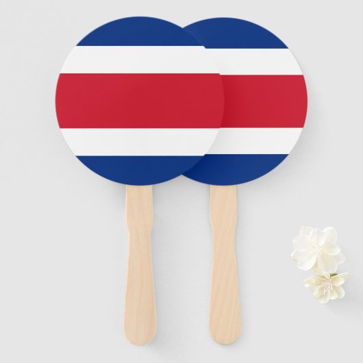 コスタリカ国旗 ハンドファン (正面&裏面)