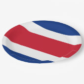 コスタリカ国旗 ペーパープレート (アングル)