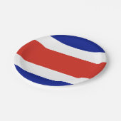 コスタリカ国旗 ペーパープレート (アングル)