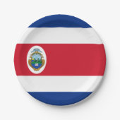 コスタリカ国旗 ペーパープレート (正面)