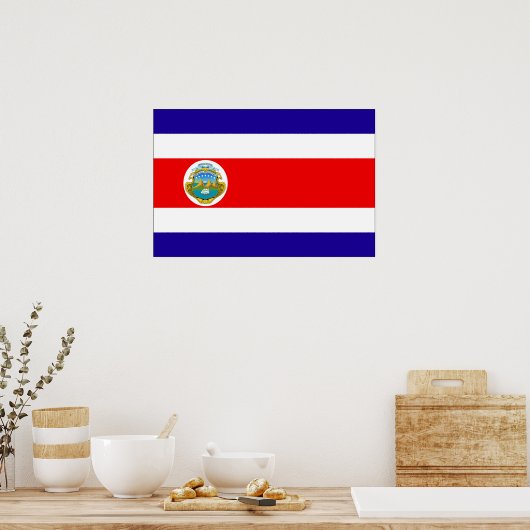 コスタリカ国旗 ポスター (キッチン)