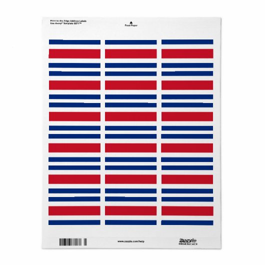 コスタリカ国旗 ラベル (フルシート)