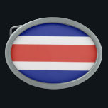 コスタリカ国旗 卵形バックル<br><div class="desc">コスタリカの愛国国旗。</div>