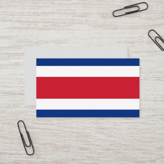 コスタリカ国旗 名刺 (正面/裏面インサイチュ)