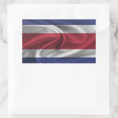 コスタリカ国旗 長方形シール (バッグ)