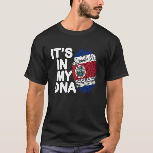 コスタリカ国旗Is In My Dna Costa Rica Costa R Tシャツ (正面)