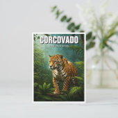 コスタリカ国立公園旅行ジャガー ポストカード (スタンド正面)