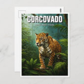 コスタリカ国立公園旅行ジャガー ポストカード (正面/裏面)