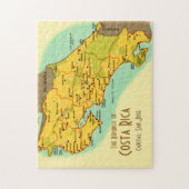 コスタリカ地図 11x14 パズル (縦)