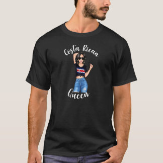 コスタリカ女王 セクシー 女性用 コスタリカ フラグ Tシャツ