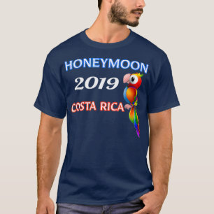 コスタリカ新婚旅行2019 カラフルなパラオシャツ Tシャツ