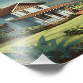 コスタリカ旅行ポスター | Vintage旅行ポスター フォトプリント (角)