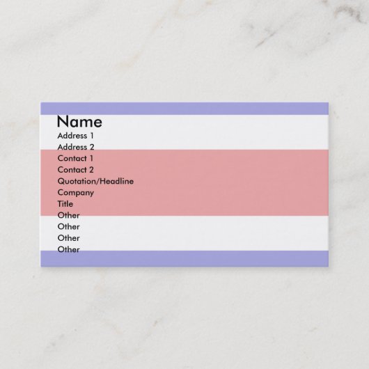 コスタリカ旗 名刺 (正面)