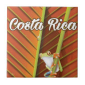 コスタリカ毒カエル旅行ポスター タイル (正面)