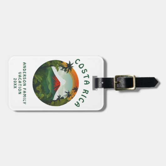 コスタリカ火山 ラゲッジタグ (正面横)