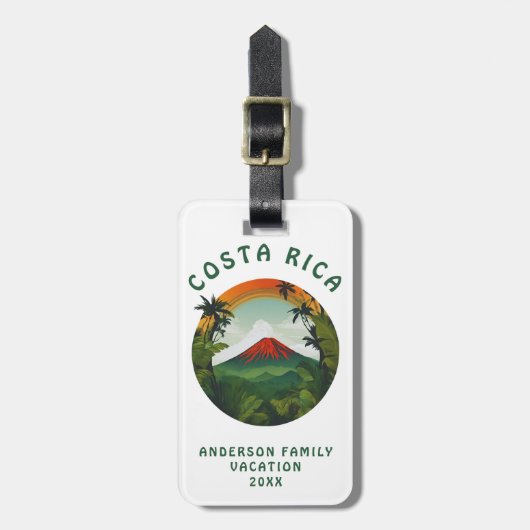 コスタリカ火山 ラゲッジタグ (正面縦)