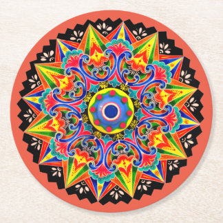 コスタリカ牛車カレタコースター ラウンドペーパーコースター