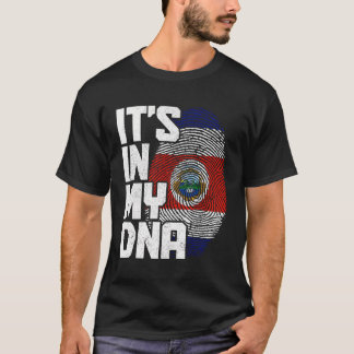 コスタリカ私のDnaプライド指紋コスタ Tシャツ