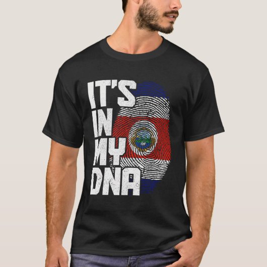 コスタリカ私のDnaプライド指紋コスタ Tシャツ (正面)