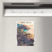 コスタリカ素晴らしヴィンテージ旅行風景 マグネット (インサイチュ (食洗機))