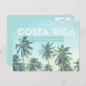 コスタリカ結婚の熱帯ビーチ 案内ポストカード (正面/裏面)