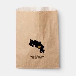 コスタリカ結婚式の引き出物トリートサックス、抱き枕 フェイバーバッグ