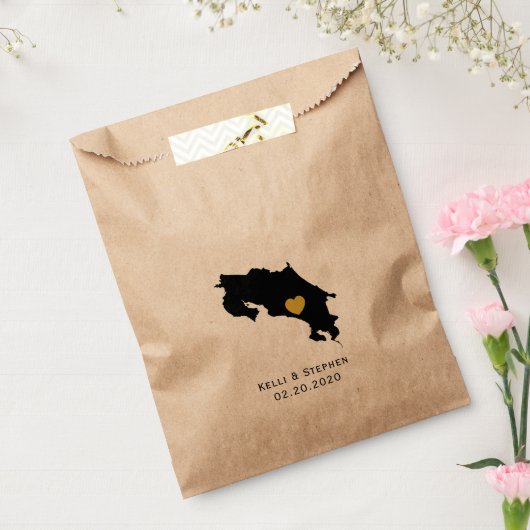 コスタリカ結婚式の引き出物トリートサックス、抱き枕 フェイバーバッグ (封をした状態)