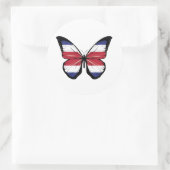 コスタリカ蝶々国旗 ラウンドシール (バッグ)