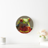 コスタリカ赤目のカエル ラウンド壁時計