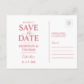 コスタリカ|の保存日付 インビテーションポストカード (裏面)