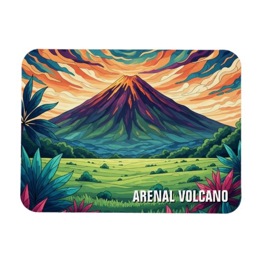 コスタリカ・アレナル火山旅行 マグネット (横)