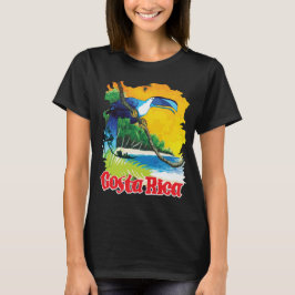 コスタリカ オオハシ ジャングル グリーン トラベル Tシャツ