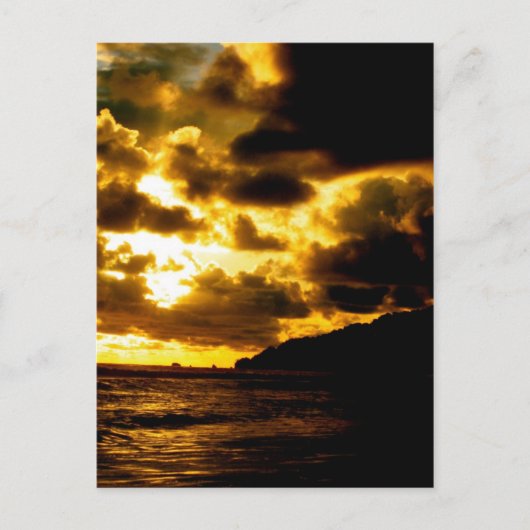 コスタリカ・カラテの夕日 ポストカード (正面)