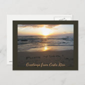 コスタリカ・サンセット ポストカード (正面/裏面)