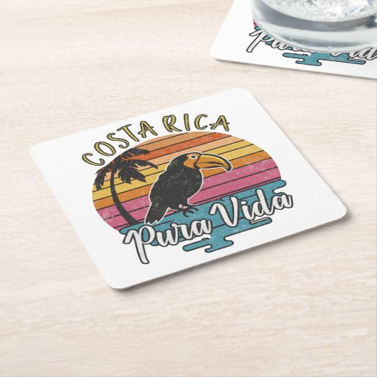 コスタリカ・トゥーカンス，プラビダ スクエアペーパーコースター (アングル)