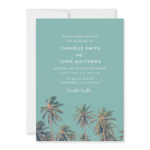 コスタリカ パームズ ビーチ ウェディング 招待状