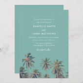 コスタリカ パームズ ビーチ ウェディング 招待状 (正面/裏面)