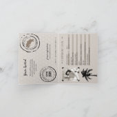 コスタリカ・マヌエル・アントニオでのパスポート結婚式 招待状 (内部)