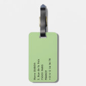 コスタリカ,ムエル – 木の中で休む怠惰なイグアナ ラゲッジタグ (裏面縦)