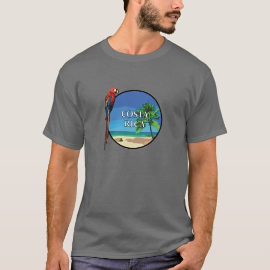 コスタリカ – メンズベーシックDark Tシャツ (正面)